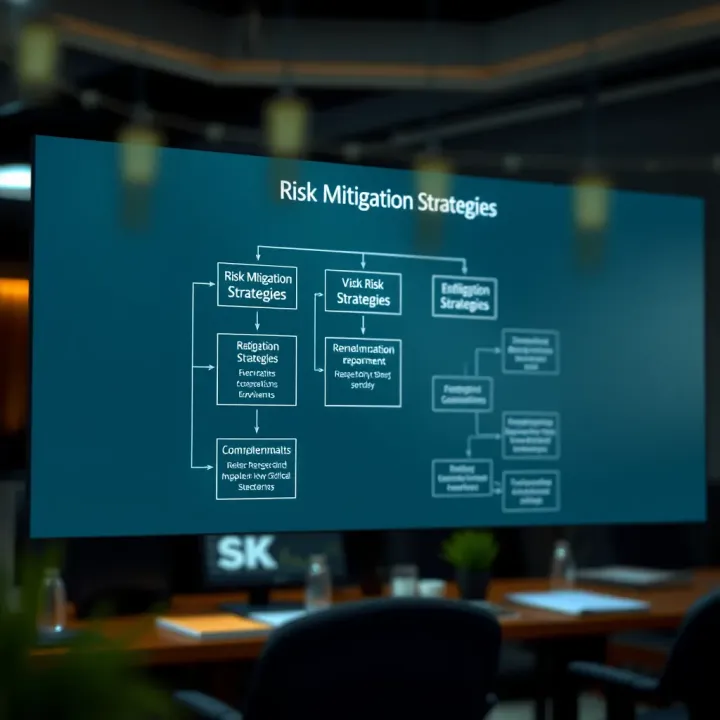 Flowchart showing the implementation of risk mitigation strategies in a business environment