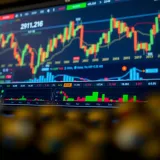 Illustration of forex trading concepts with currency symbols and charts