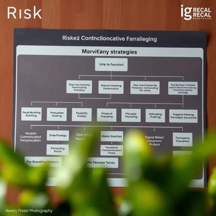Flowchart illustrating risk monitoring and communication strategies for projects in Kenya
