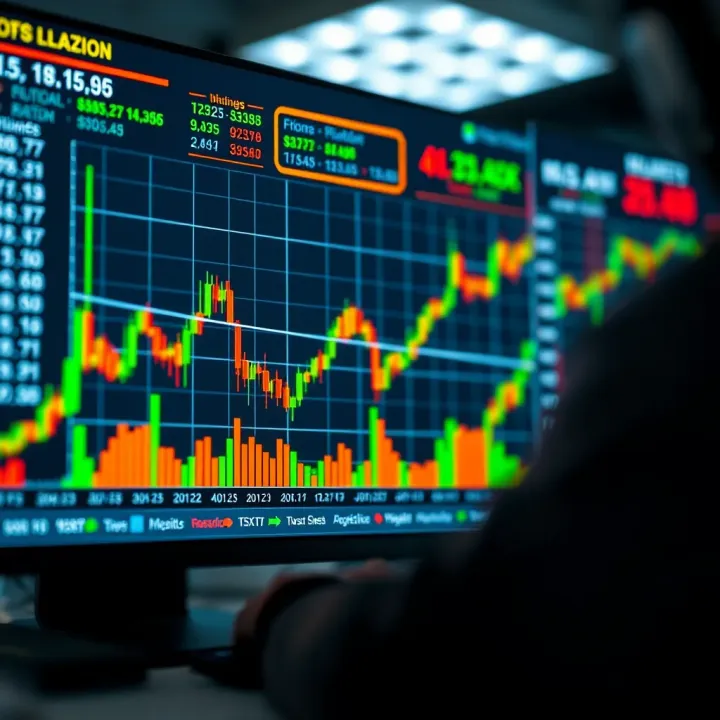 Chart showing risk management techniques and strategies applied within binary options trading bots