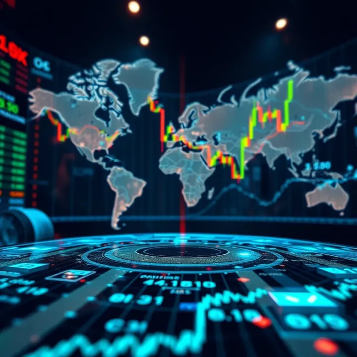Digital representation of global financial markets highlighting the evolution to electronic forex trading