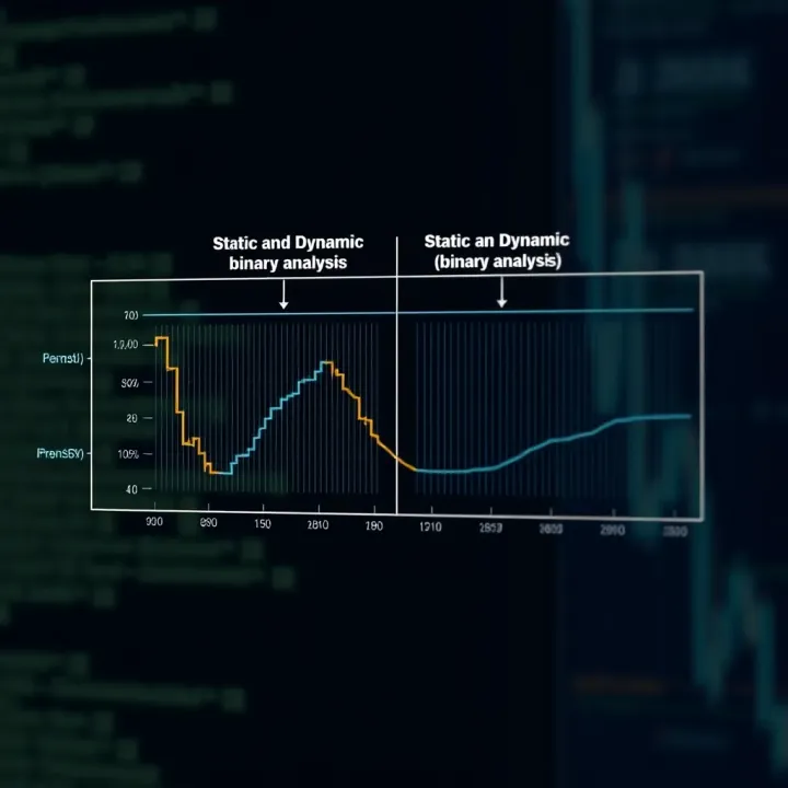 Diagram illustrating static and dynamic binary analysis techniques for software security