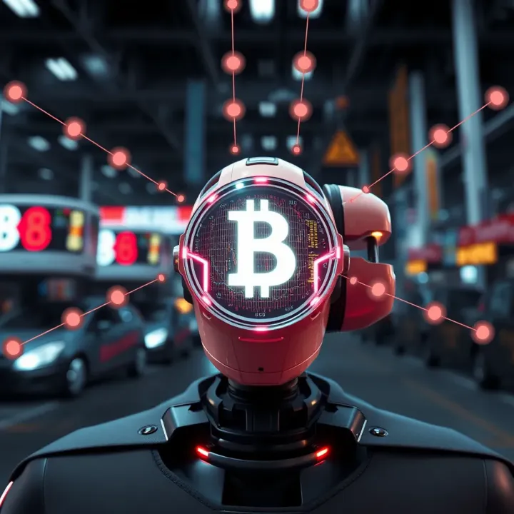 Binary Bot Technology with Algorithms and Digital Integration Conceptual graphic of binary bot technology integrating algorithms and digital connections in online trading