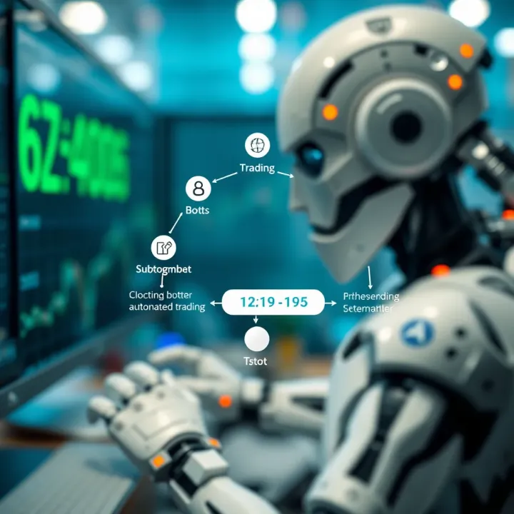 Diagram illustrating the automated trading mechanism of binary bots in financial markets