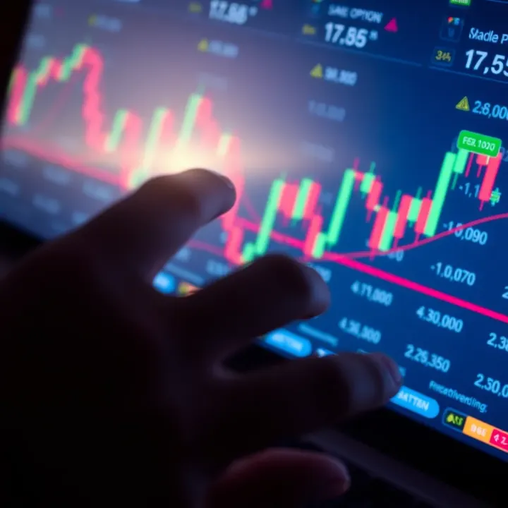 Forex trading chart showing binary options call and put choices