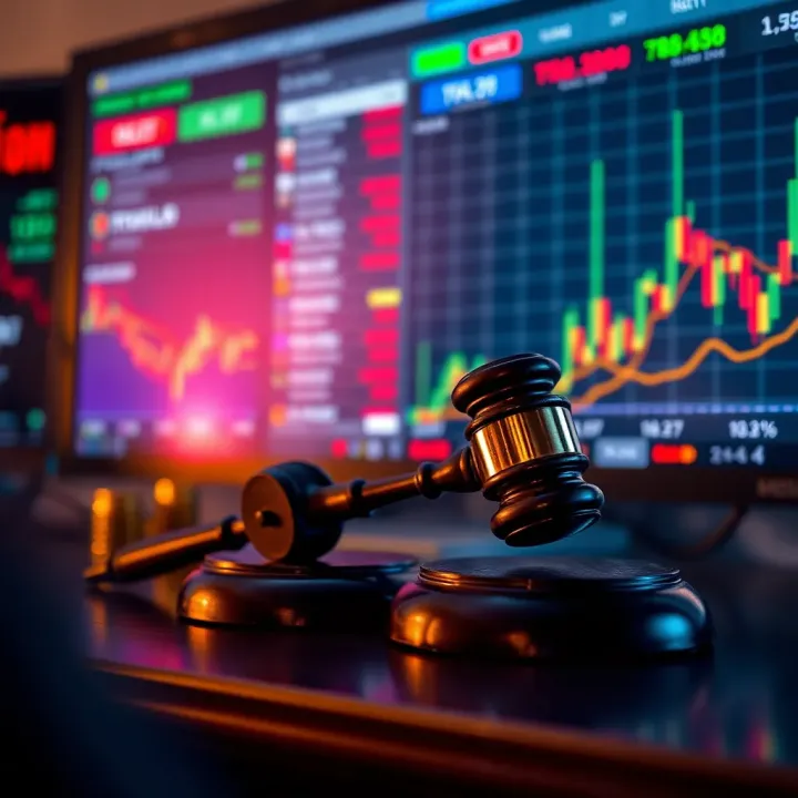 Representation of Kenyan financial market with trading platforms and legal considerations