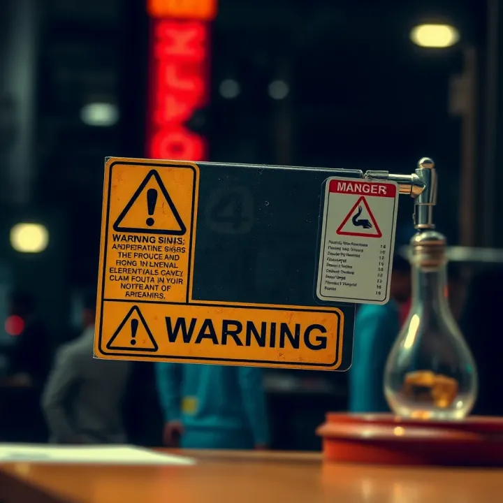 Visual representation of warning signs and protective measures to avoid falling victim to binary scams