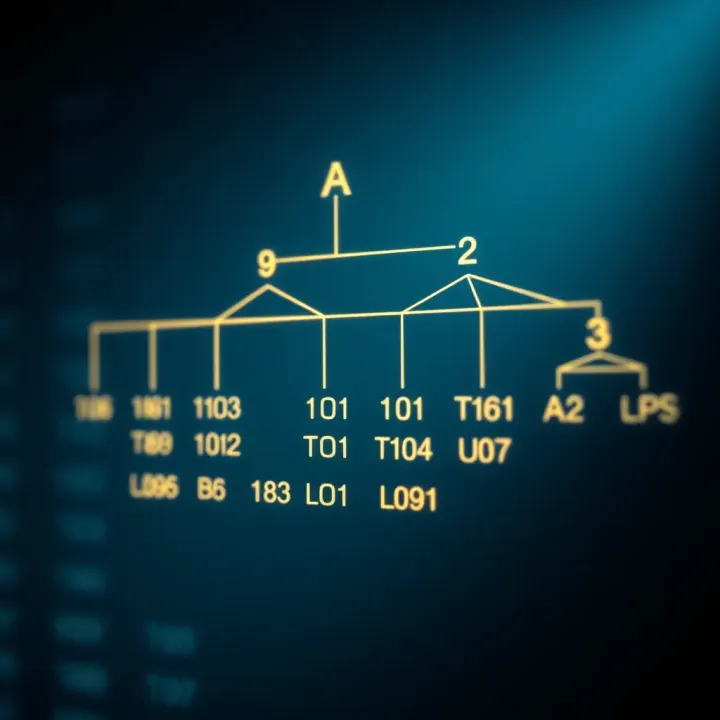 Diagram illustrating the hierarchical structure of a binary search tree with nodes connected by branches