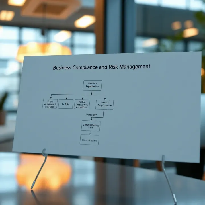 Flowchart illustrating the stages of compliance and risk management in business operations