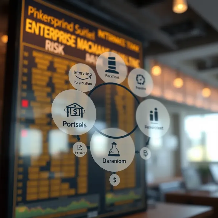 Diagram illustrating key components of enterprise risk management and their interaction within a business