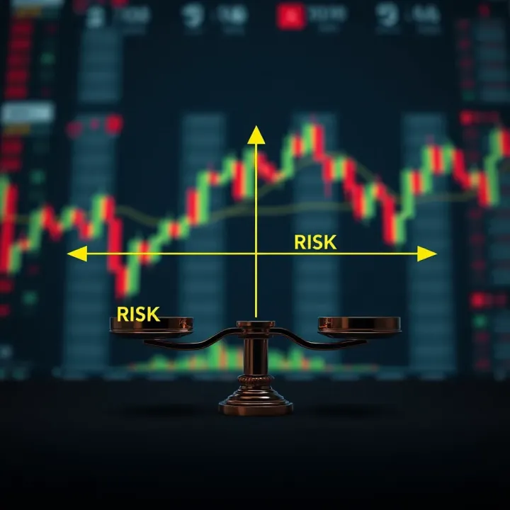Diagram illustrating risk and reward balance in forex binary options trading