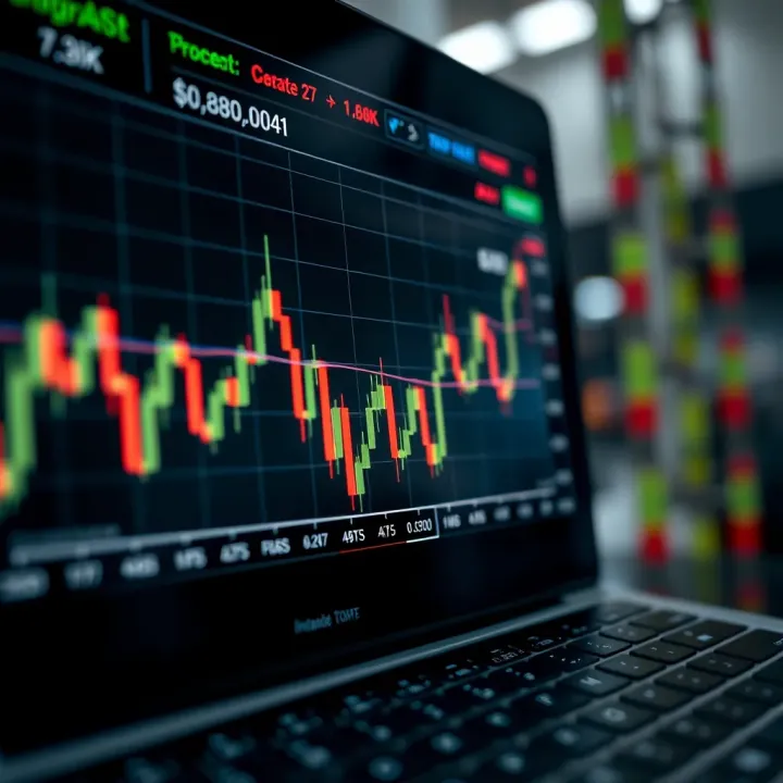 Chart displaying currency pair trends used in forex trading signals