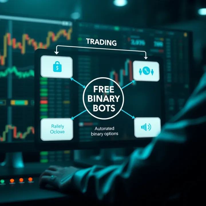 Diagram showing the flow of automated binary options trading using free bots