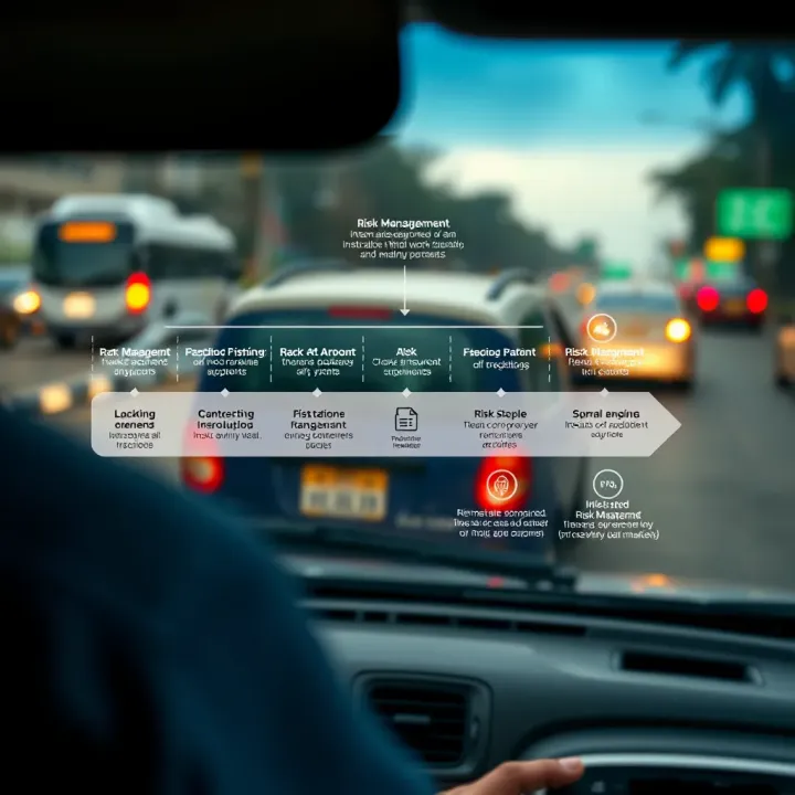 Diagram illustrating risk management steps for matatu accidents in Kenya