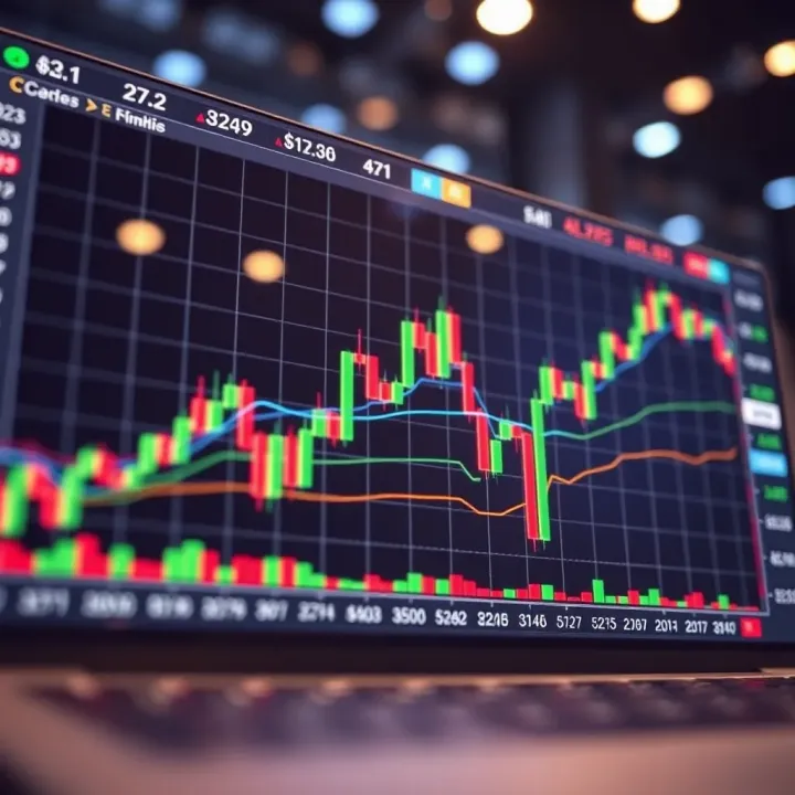 Chart displaying currency pairs within forex market dynamics