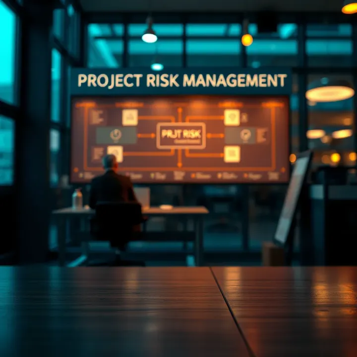 Flowchart showing key stages of project risk management including identification, analysis, and response