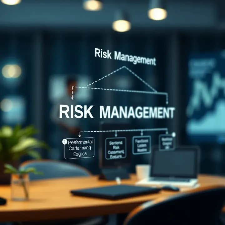 Diagram illustrating the flow of risk management from identification to control measures in a business environment
