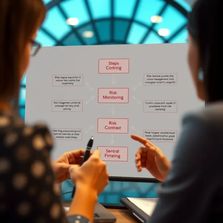 Diagram showing monitoring and control methods for managing business risks
