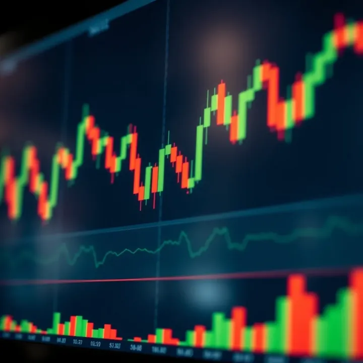 Chart showing candlestick patterns used in swing trading analysis