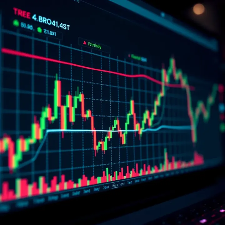 Chart Displaying Market Breakouts and Trend Reversals Line graph illustrating key breakout points and trend reversals in market data