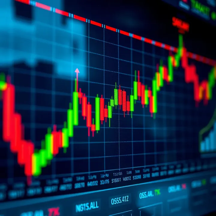 Visual Representation of Bullish and Bearish Chart Patterns Candlestick chart showing classic bullish and bearish trading patterns